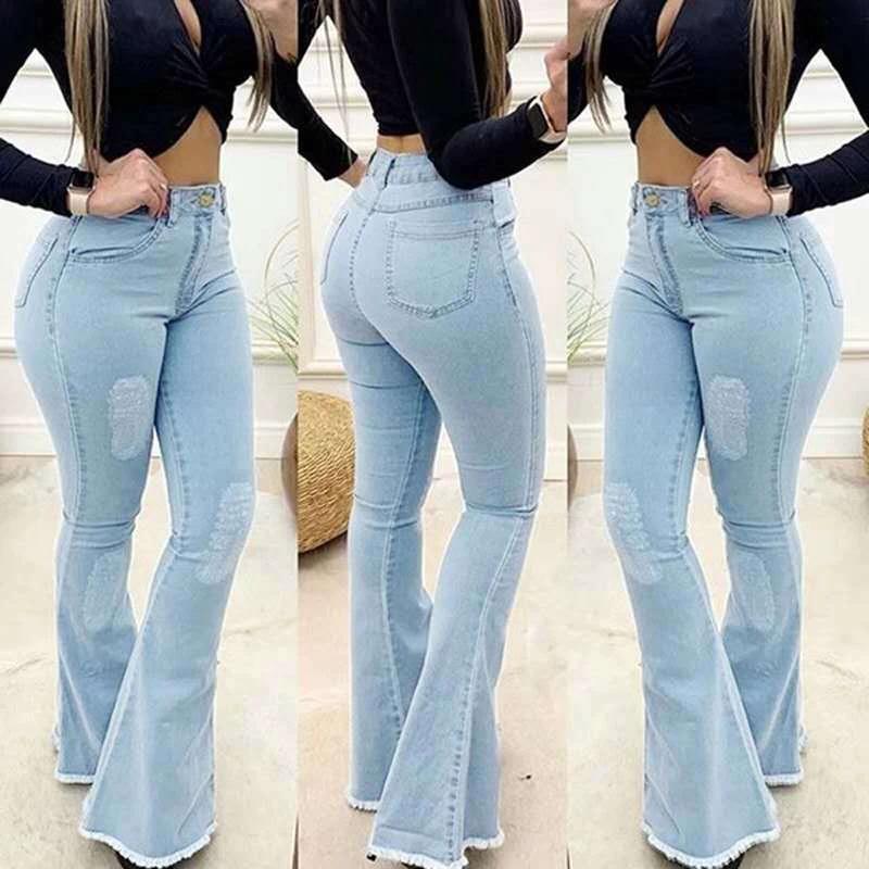 Women Fashion Elastic Ladies Jeans Pants by GJG Denim