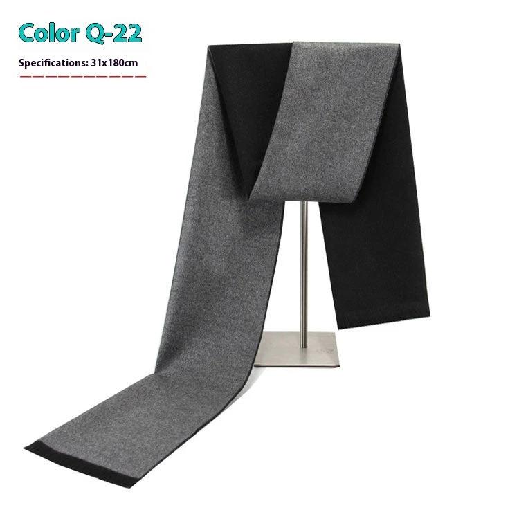 Men's Warm Cashmere-like Striped Scarf by GJG Denim