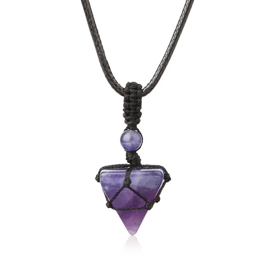 Natural Stone Men's Crystal Necklaces by GJG Denim