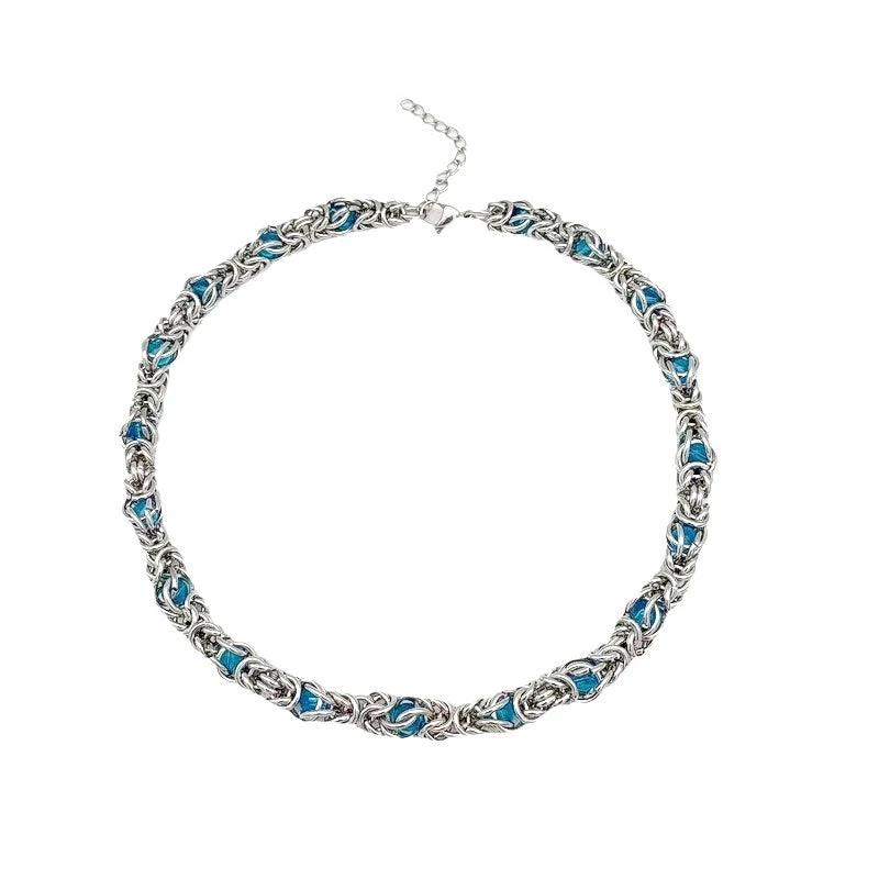 Sapphire Splice Necklace For Men by GJG Denim