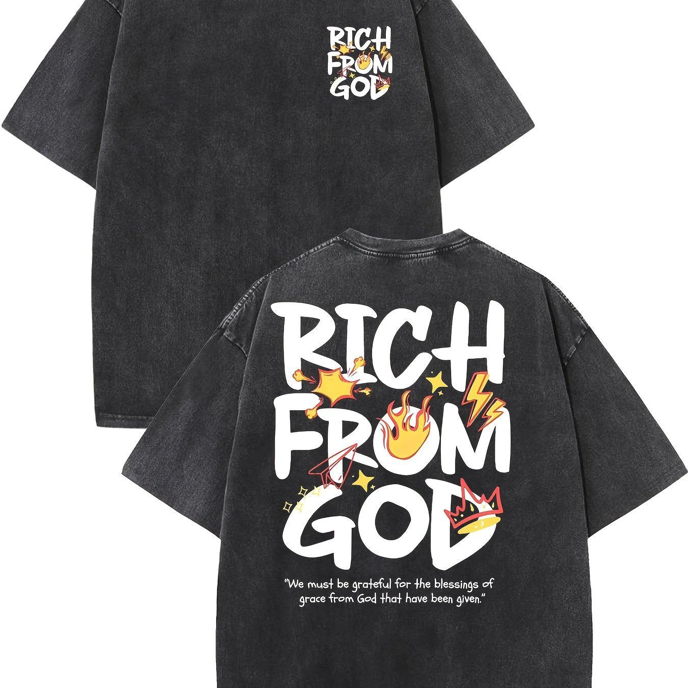 Men's Cotton Printed T-shirt In A Retro Style by GJG Denim