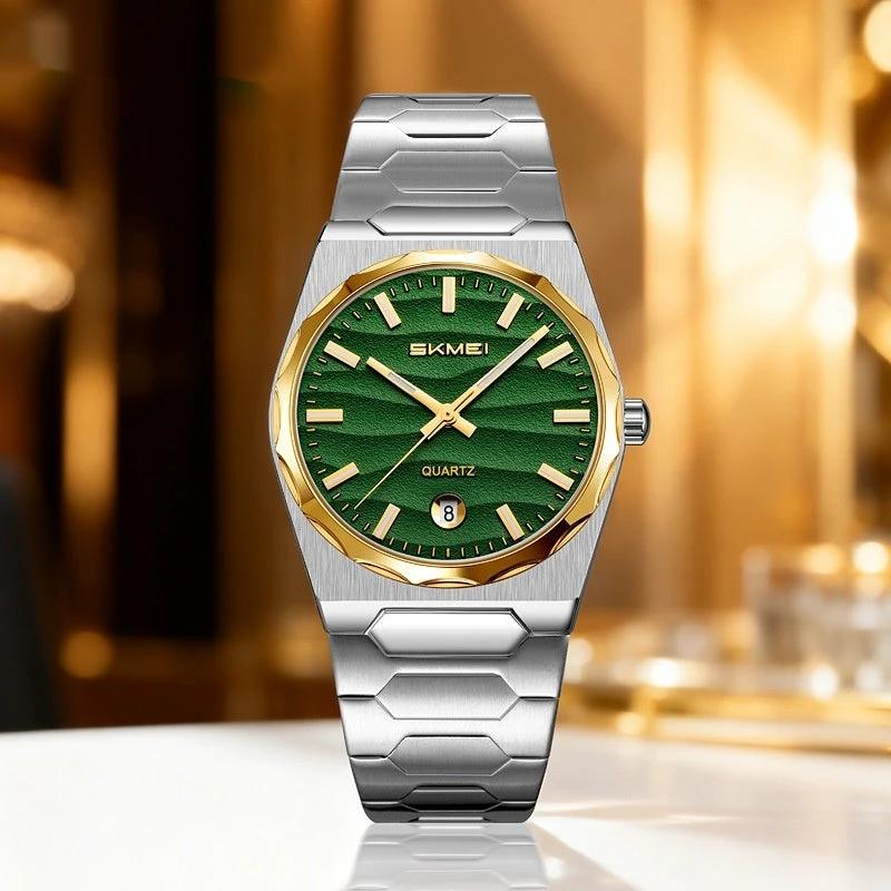 Men's Watch With A Steel Band Calendar Function by GJG Denim