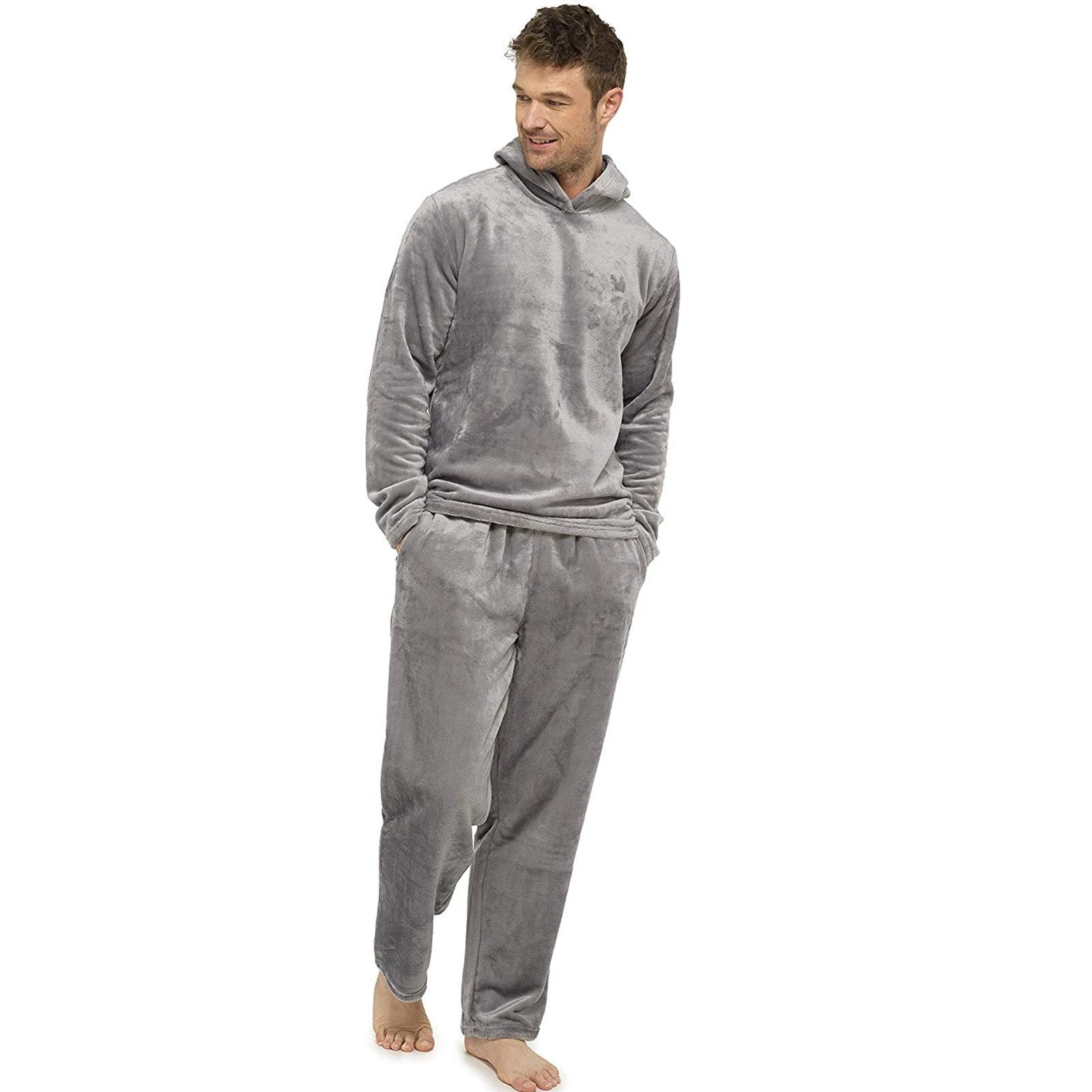 Flannel Grey Simple Men's Pajamas by GJG Denim