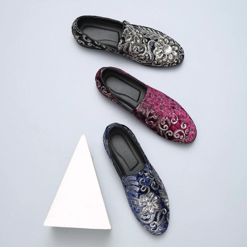 Men's Casual Fashion Sequin Dress Shoes by GJG Denim