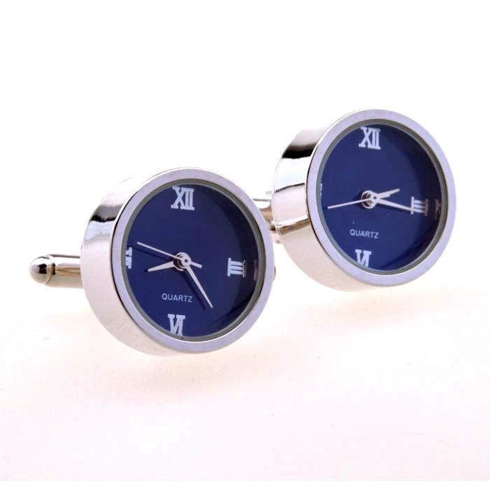 Stainless Steel Quartz Clock Cuff Links by GJG Denim