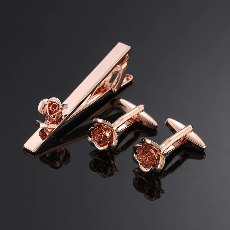 Men's Tie Clip and Cufflinks Set by GJG Denim