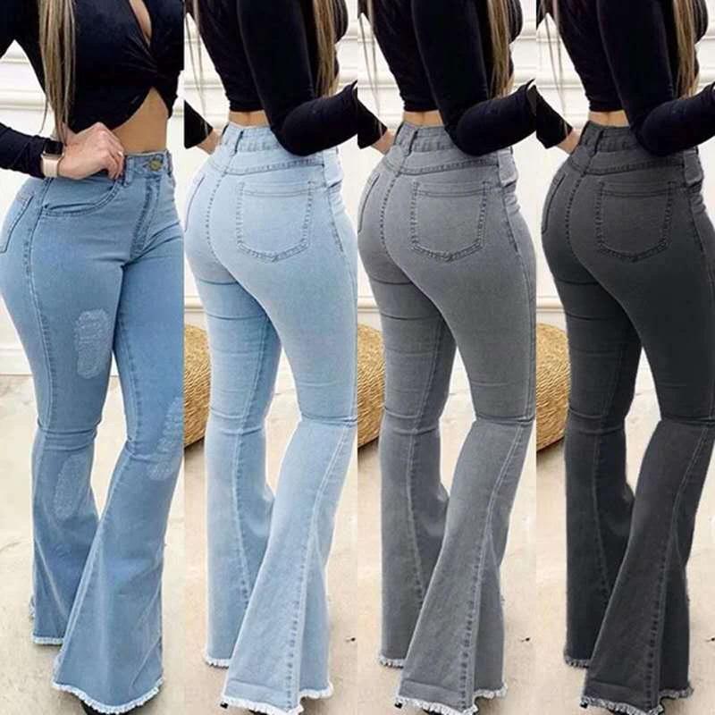 Women Fashion Elastic Ladies Jeans Pants by GJG Denim