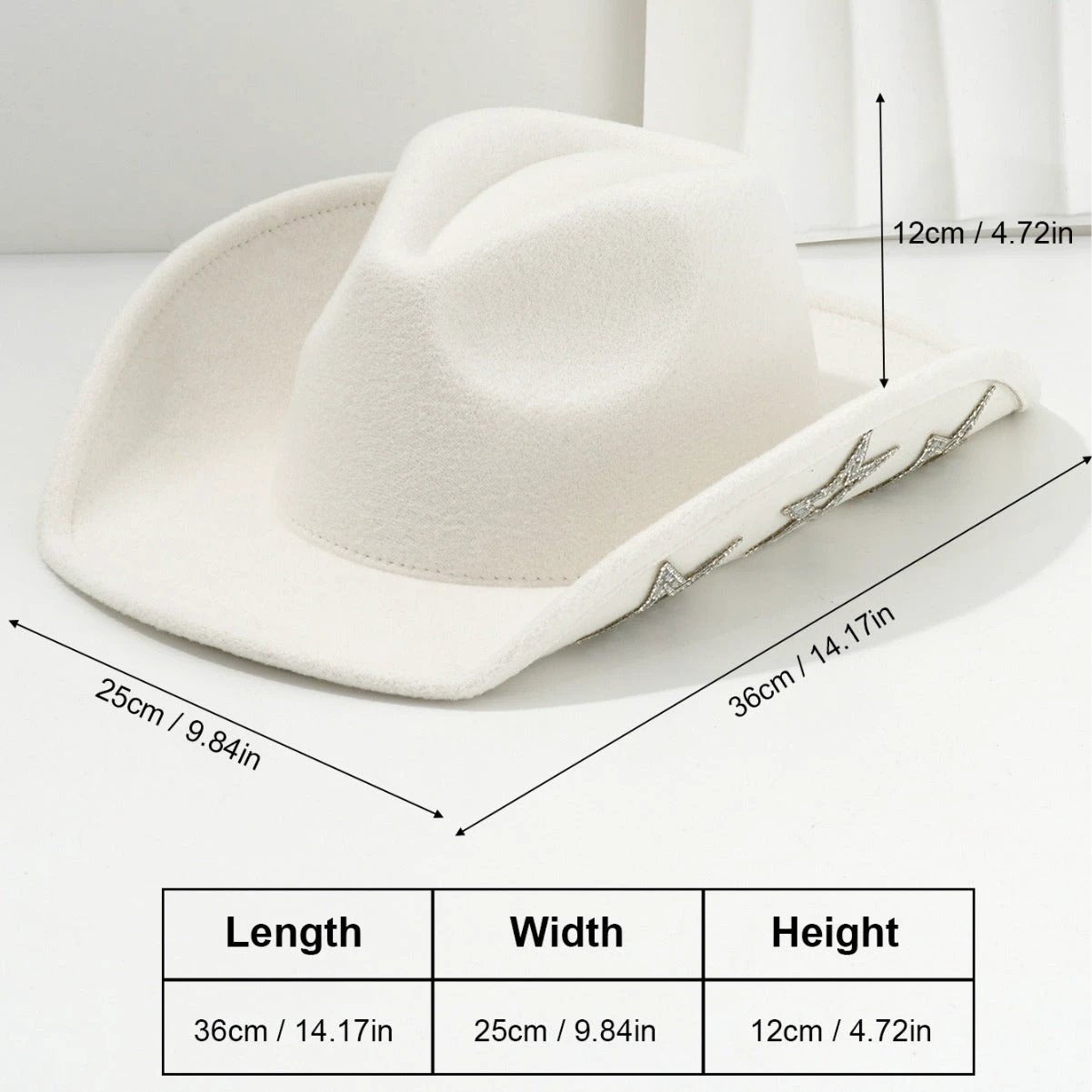 Woolen Felt Western Denim Top Hat Party Hat by GJG Denim