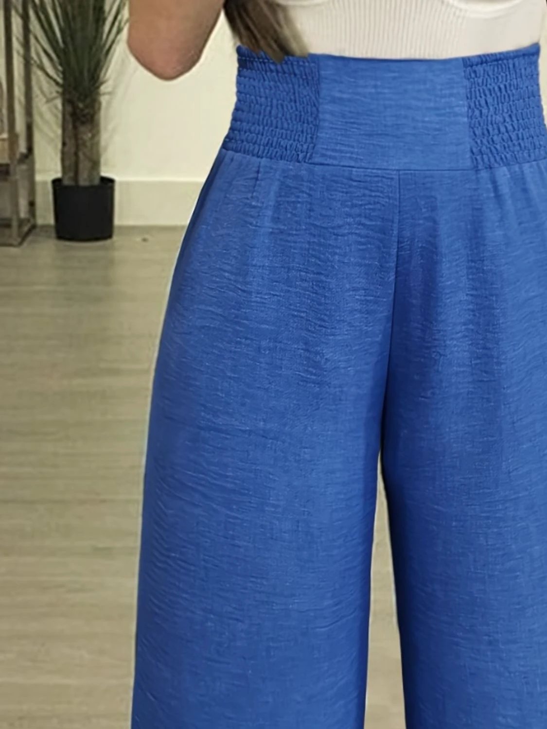 Plus Size High Waist Wide Leg Pants by Lady Ros
