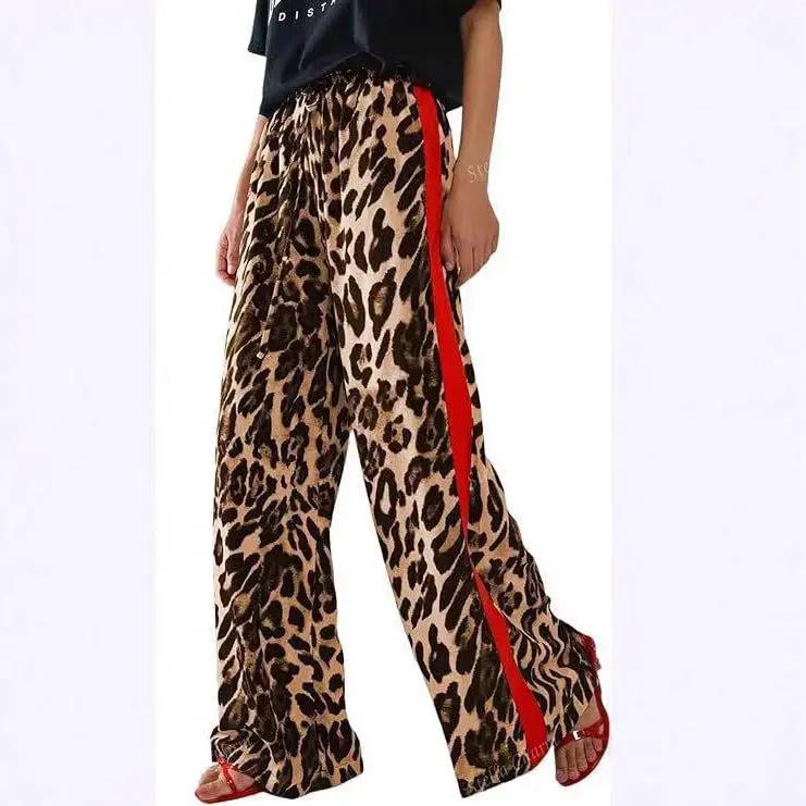 Casual Womens Trousers Same Style As Internet Celebrities Leopard Print by GJG Denim