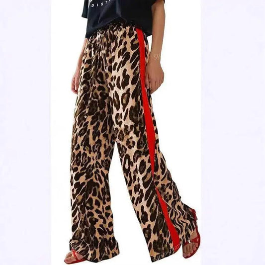 Casual Womens Trousers Same Style As Internet Celebrities Leopard Print by GJG Denim