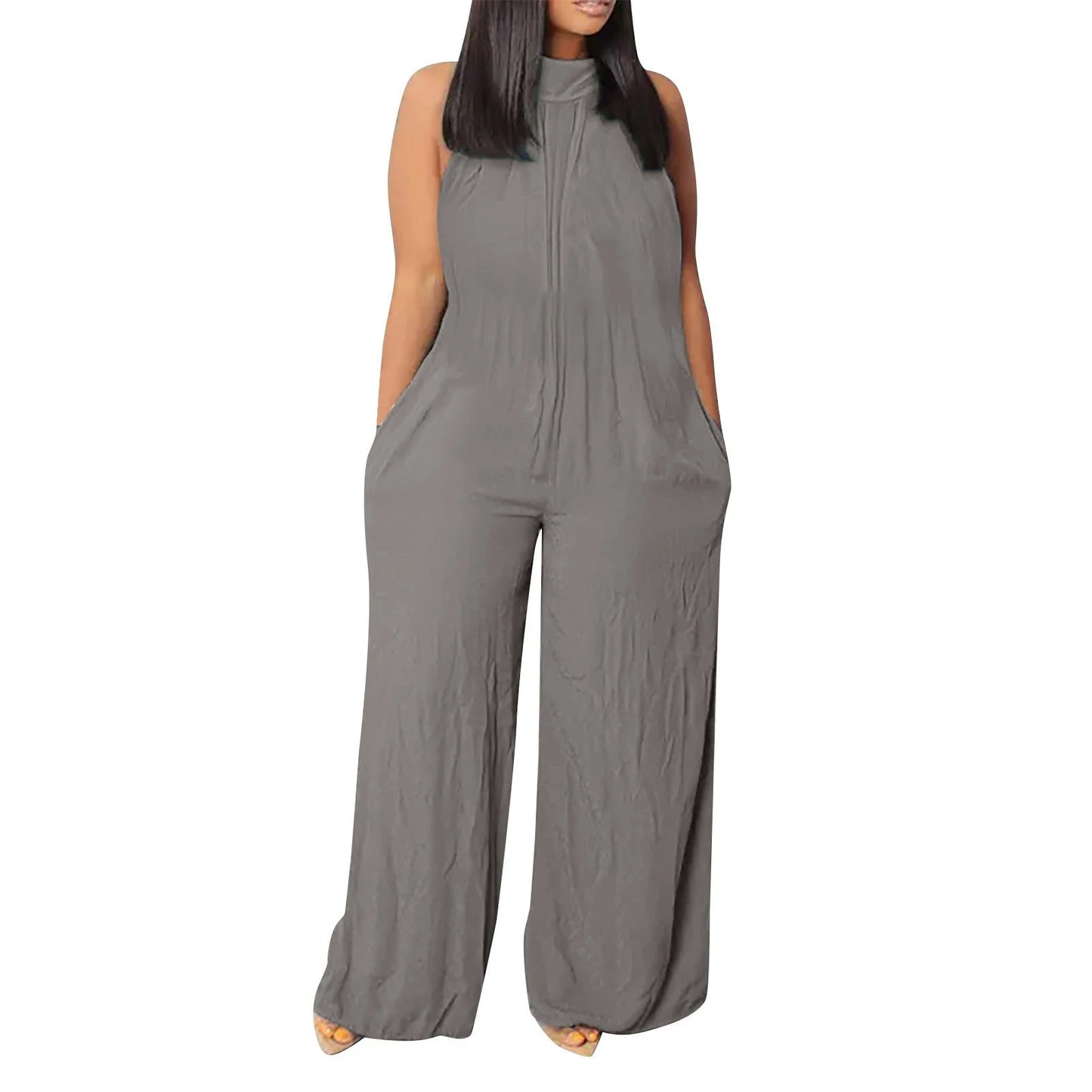Wide-leg Sleeveless Jumpsuit by GJG Denim