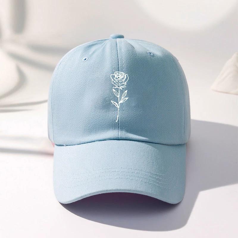 Men's Casual Simple Rose Washed Baseball Cap by GJG Denim