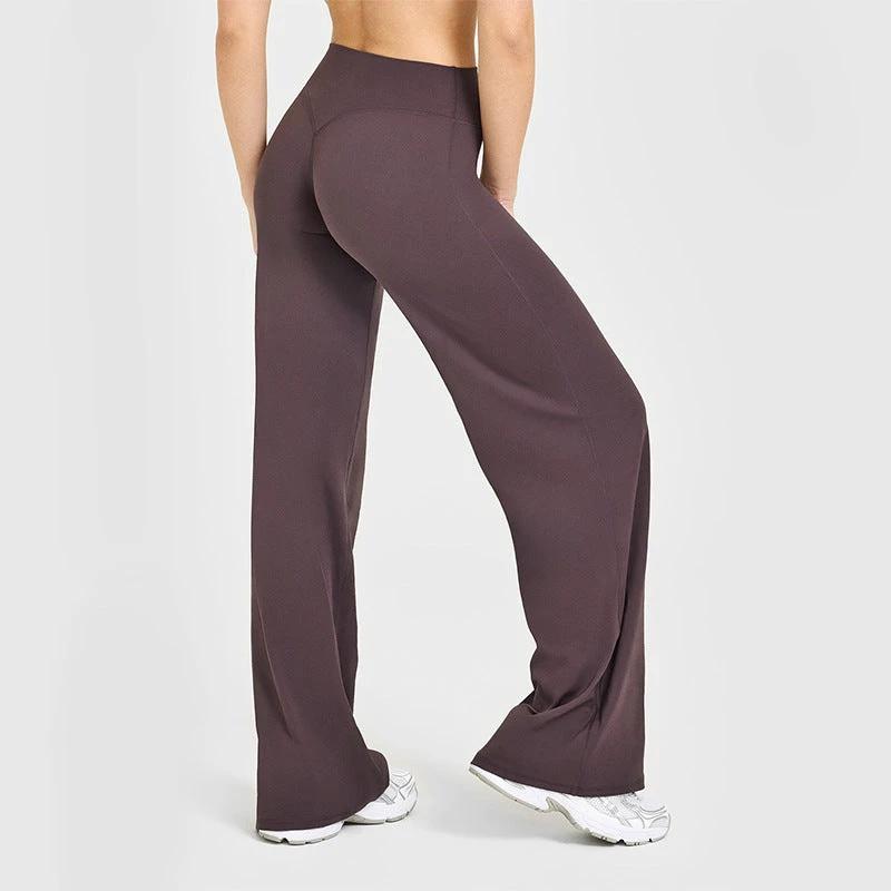 Loose Straight-leg Yoga Pants That Create A Slimming High-waisted Look by GJG Denim