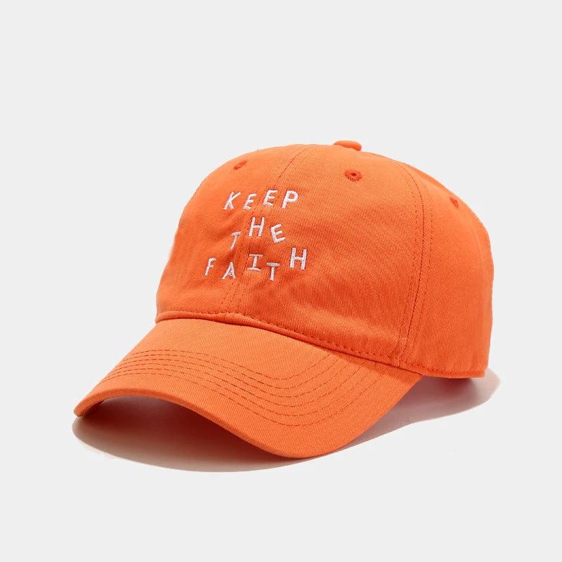 Men's "Keep The Faith" Embroidered Baseball Cap by GJG Denim