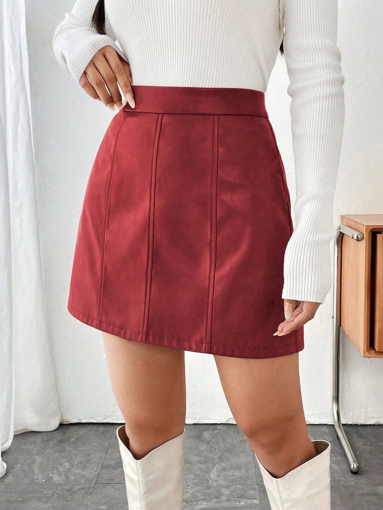 Mini Skirt with Zipper by Lady Ros