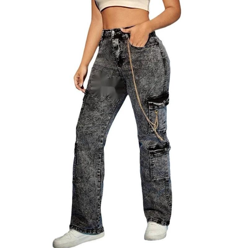 Multi-pocket Cargo Pants by GJG Denim
