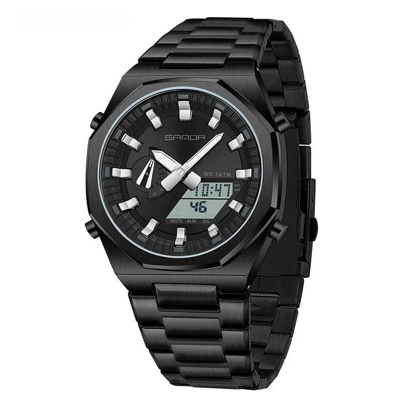 Dual-display Multi-function Men's Watch by GJG Denim
