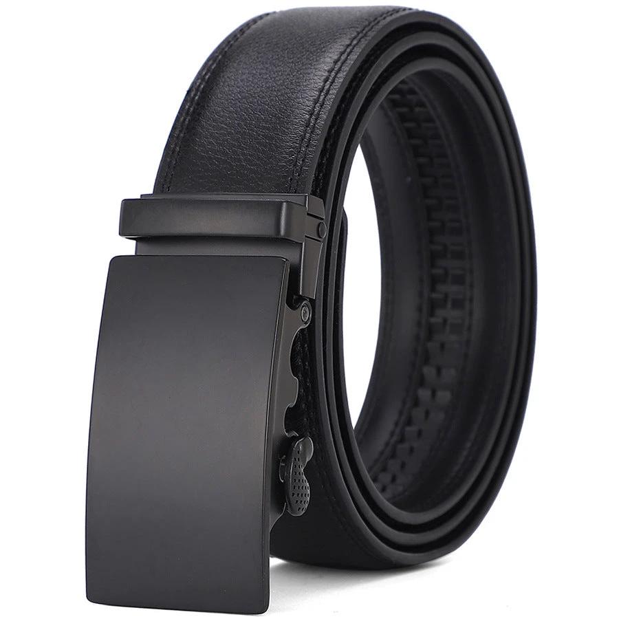 Men's All-match Automatic Buckle Cowhide Belts by GJG Denim