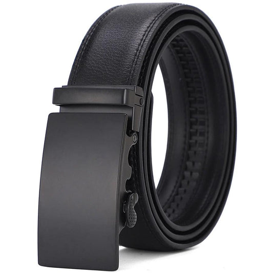 Men's All-match Automatic Buckle Cowhide Belts by GJG Denim