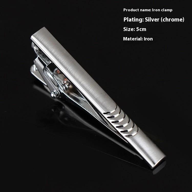 Men's Business Silver Simple Fashion Short Tie Clip by GJG Denim