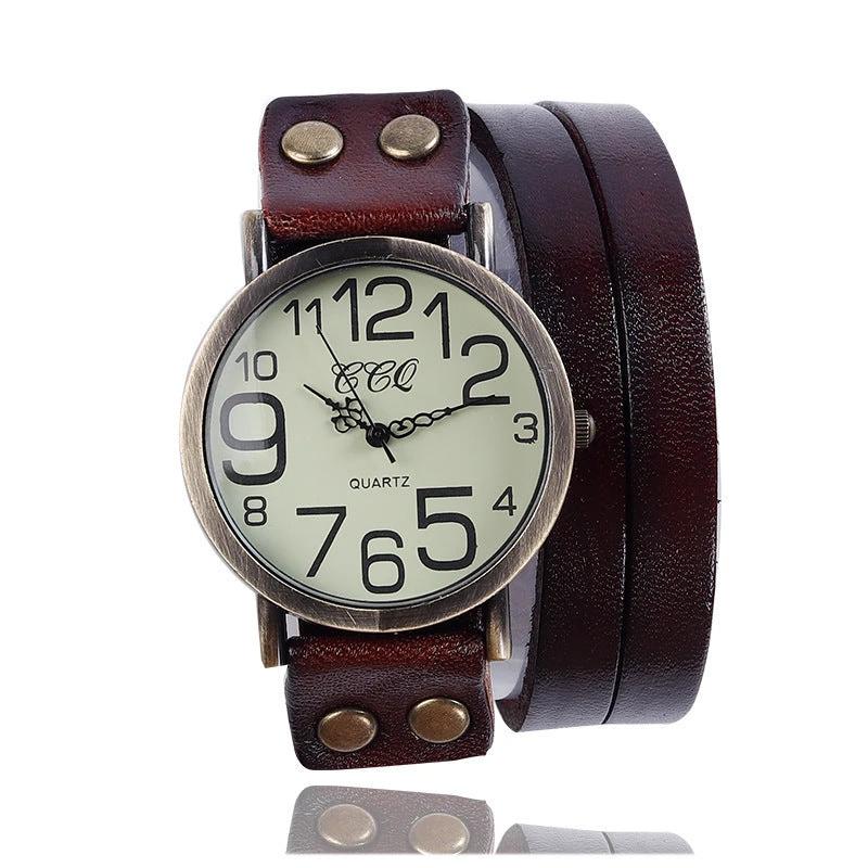 Retro Three-circle Casual Watch For Men by GJG Denim