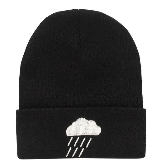 Men's Woolen Weather Embroided Knitted Beanie by GJG Denim
