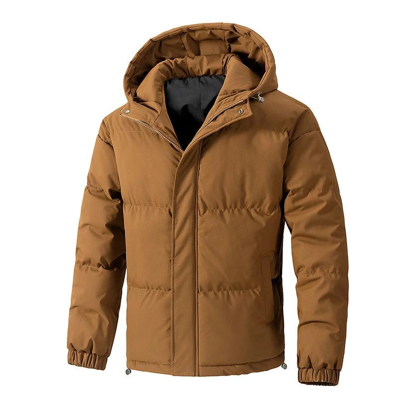 Men's Winter Loose Hooded Cotton-padded Jacket by GJG Denim