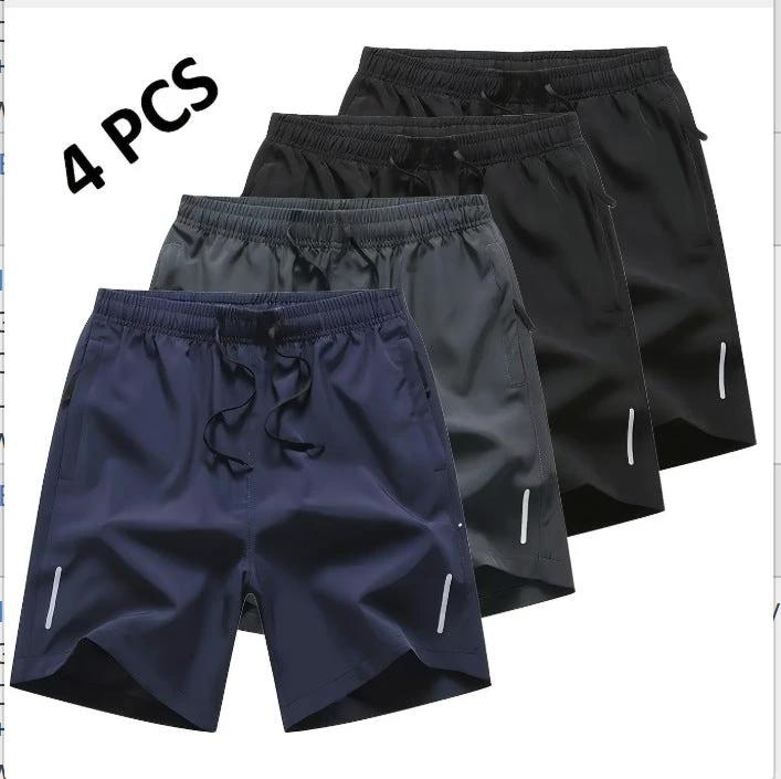 Fashionable Zippered Pocket Casual Men's Shorts (Set Of 3) by GJG Denim