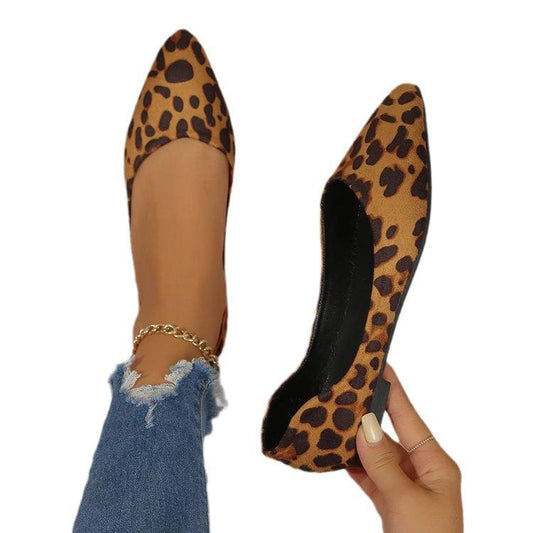 European And American Leopard-print Womens Shoes For Outdoor Wear by GJG Denim