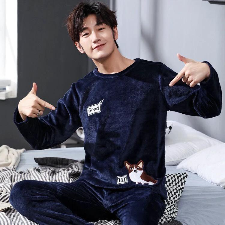Men's Pajamas Thick Fleece Pajamas by GJG Denim