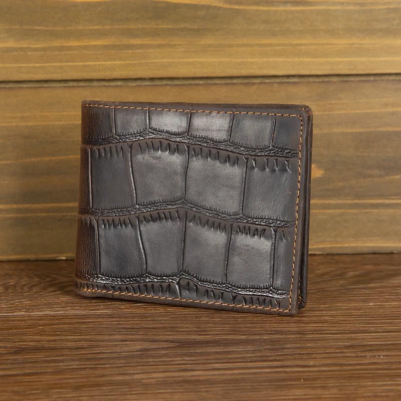 Horizontal First-layer Cowhide Wallet For Men by GJG Denim
