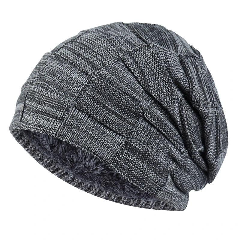 Fashion Plus Velvet Thick Knitted Warm Hat For Men by GJG Denim
