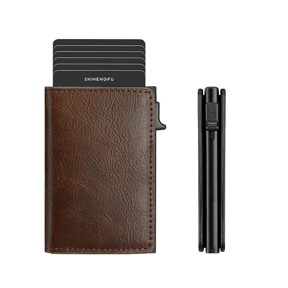 Pop-up Aluminum Alloy Card Package Wallet For Men by GJG Denim