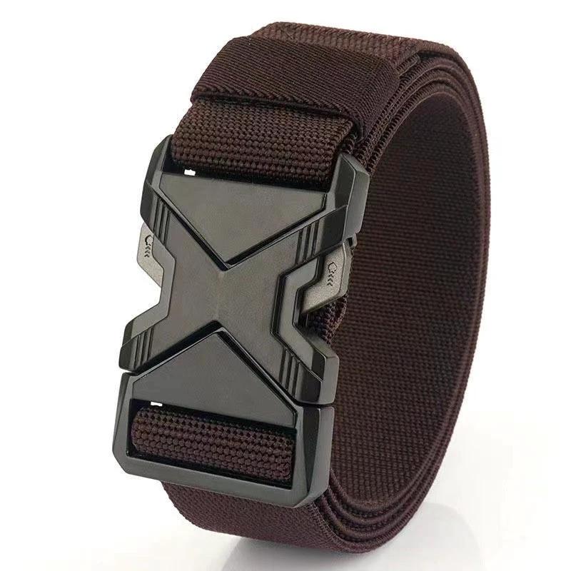 Men's Toothless Automatic Woven Buckle Belt by GJG Denim