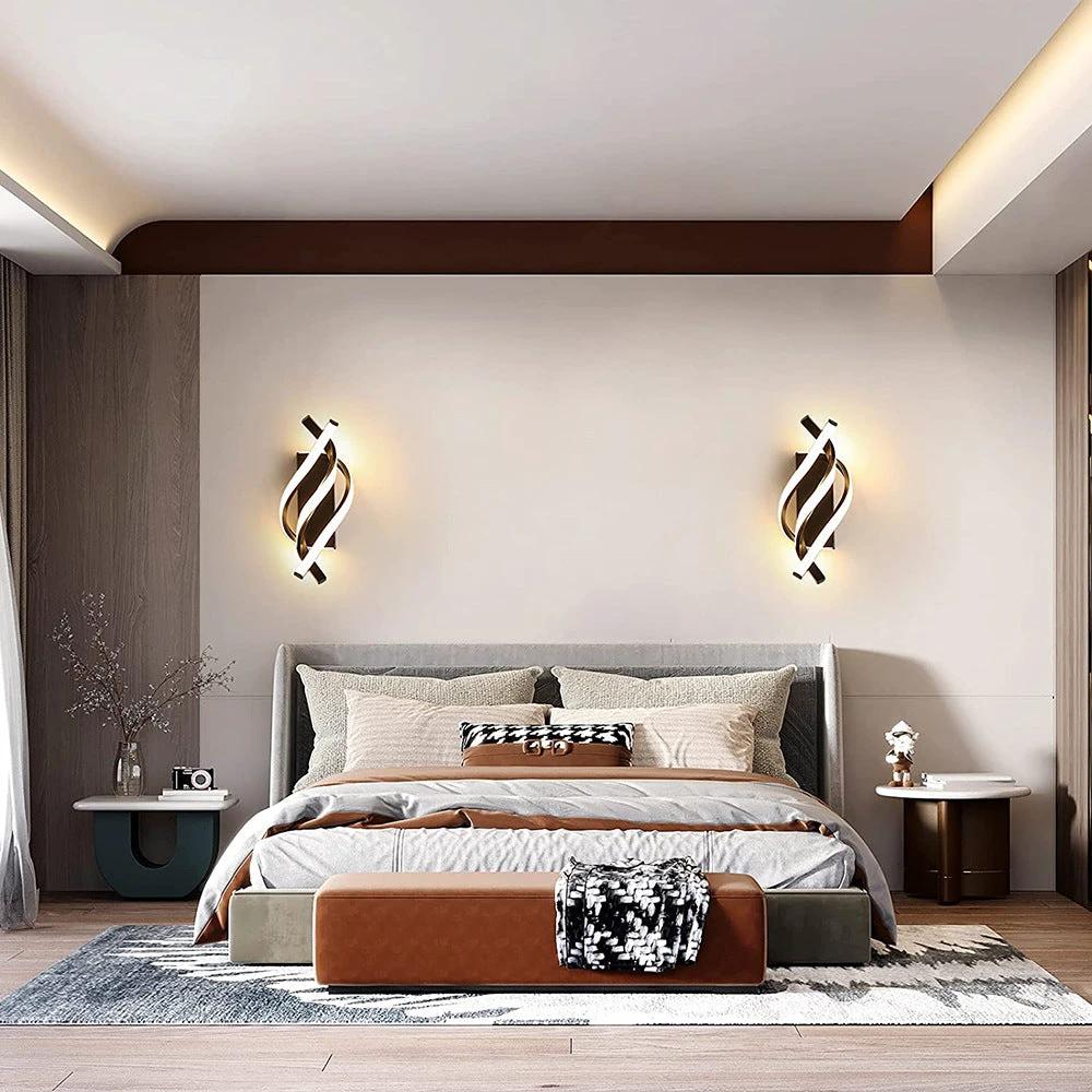 Minimalist Modern Aluminum Wall Bedside Decorative Lamps by GJG Denim