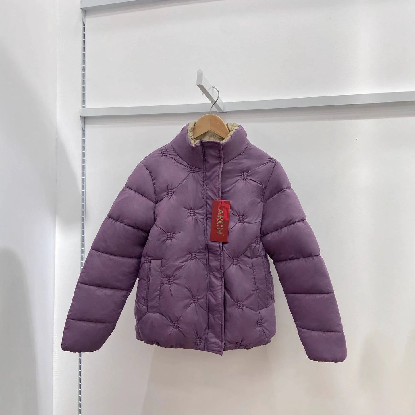 Plus Size Down Cotton Embroidered Warm Coat by GJG Denim