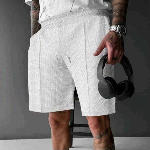 Solid Color Versatile Casual Five-point Shorts For Men by GJG Denim