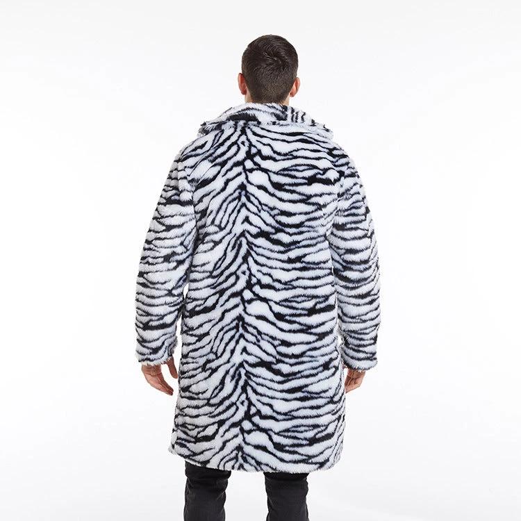 Men's Faux Fur Long-cut Coat by GJG Denim