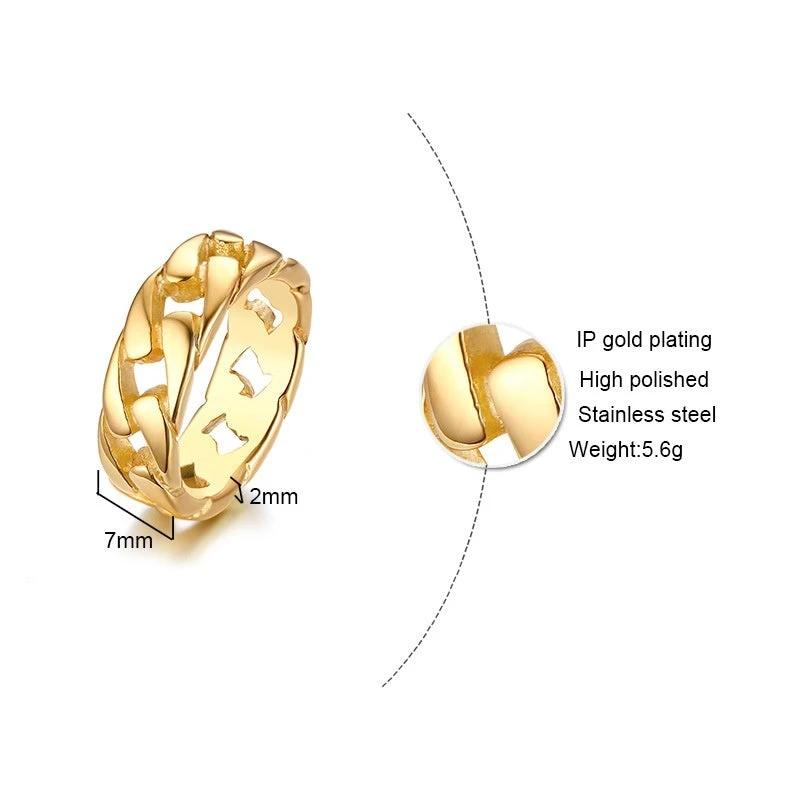 Glass Rhinestone Men's Ring by GJG Denim