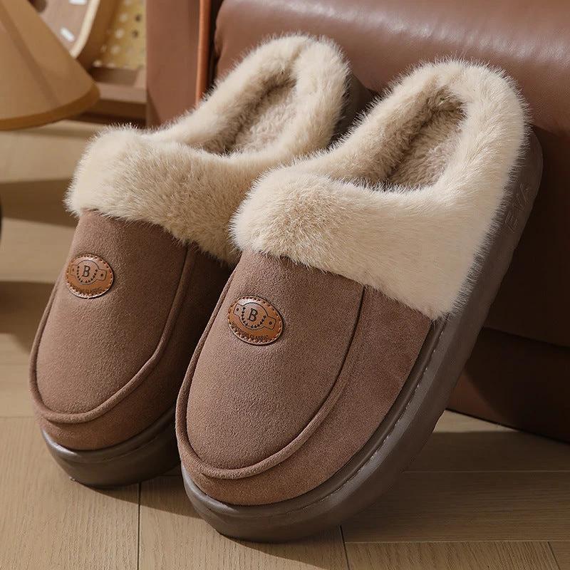 Men's Plush Suede Non-slip Slippers by GJG Denim