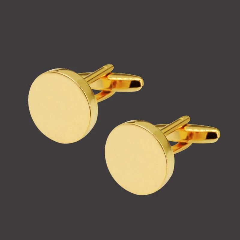 Copper Black Golden And Silver Laser Metal Cufflinks For Men by GJG Denim