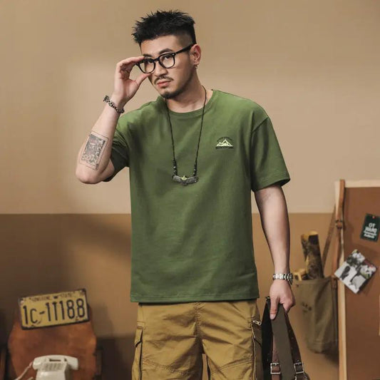 Short-sleeve Cotton Trendy T-shirt by GJG Denim