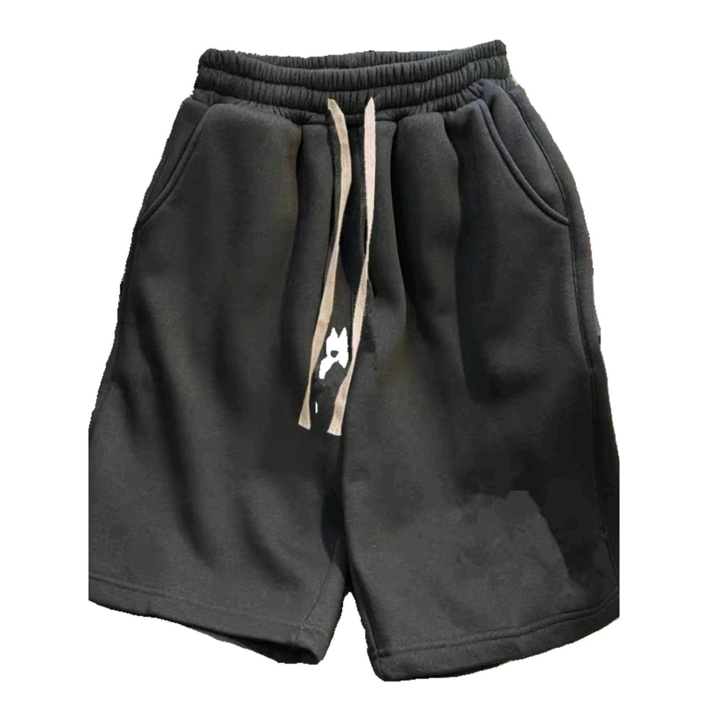 Retro Solid Color Men's Loose And Simple Casual Shorts by GJG Denim
