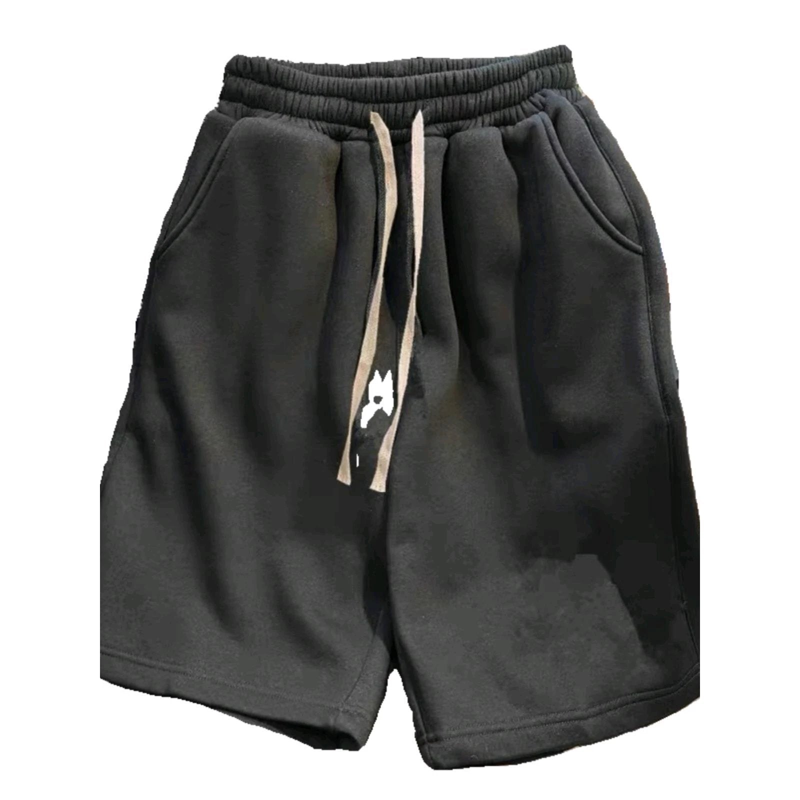 Retro Solid Color Men's Loose And Simple Casual Shorts by GJG Denim