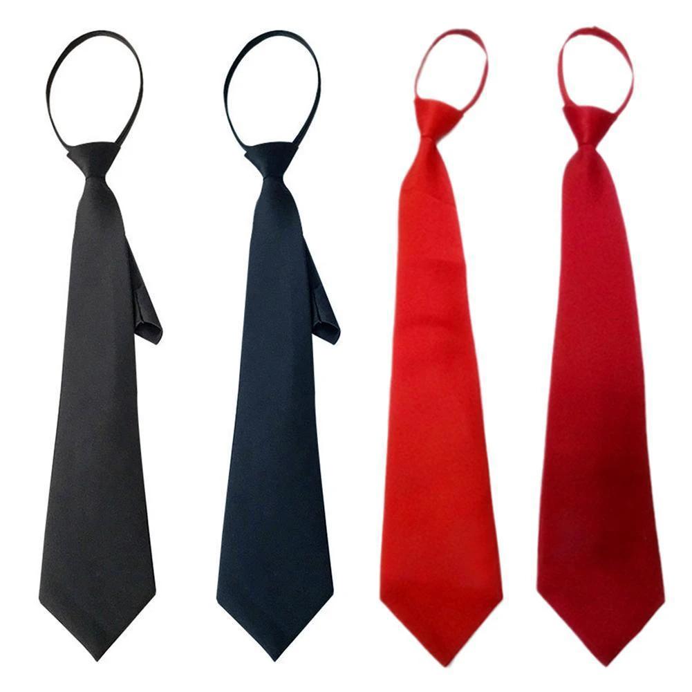 Solid Color Zipper Tie For Men by GJG Denim