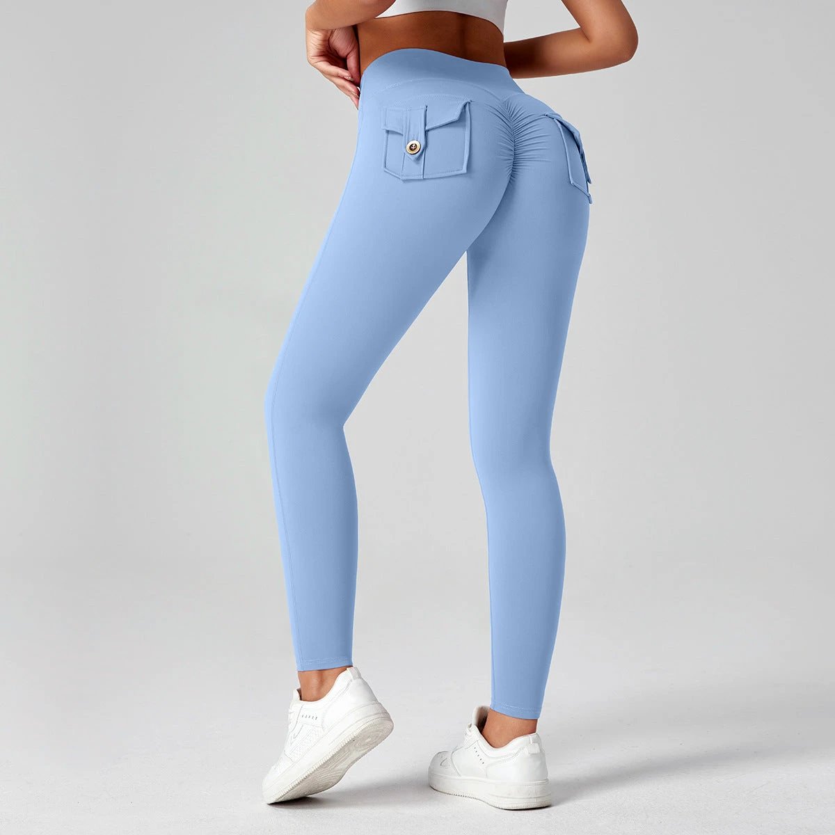 Fitness Yoga Pants For Women High-waisted Butt-lifting Stretchy Form-fitting Workout Tights by GJG Denim