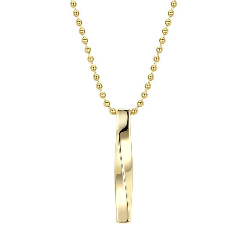 Titanium Steel Long Bar Shape Necklace For Men by GJG Denim