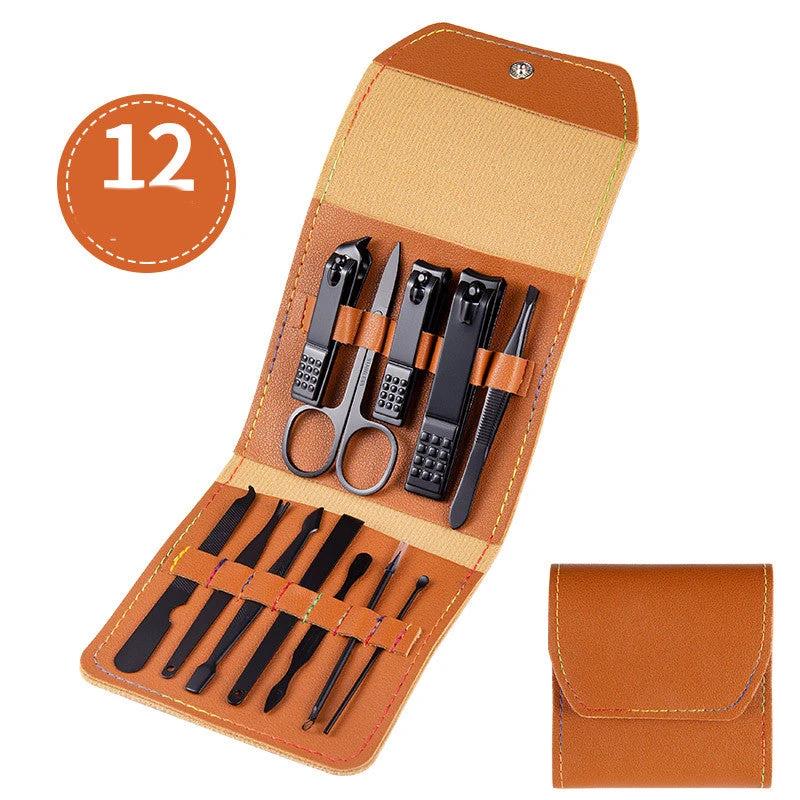 Professional Scissors Nail Clippers Set Ear Spoon Dead Skin Pliers Nail Cutting Pliers Pedicure Knife Nail Groove Trimmers by GJG Denim