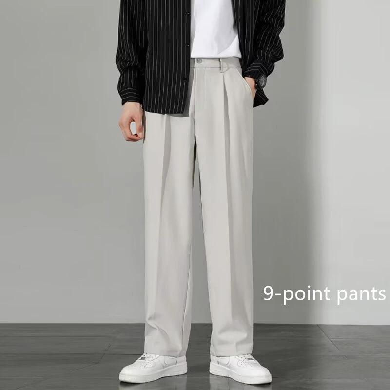 Men's Slim Fit Business Casual Thin Pants by GJG Denim